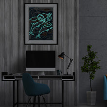 Load image into Gallery viewer, Aquatic Friendship Night Glow Diamond Painting