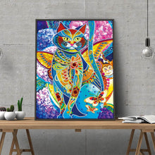 Load image into Gallery viewer, Night Glowing Egyptian Cat Diamond Portrait