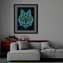 Load image into Gallery viewer, Colorful Night Glow Wolf Diamond Painting