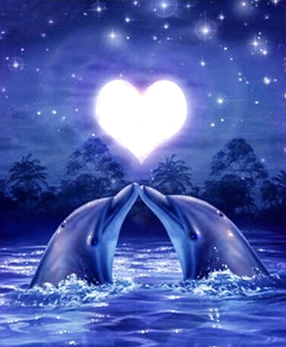 Love Dolphins - 5D Diamond Painting