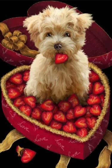 Love Heart Dog - Diamonds Painting