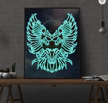 Load image into Gallery viewer, Owl Glow In The Dark Diamond Painting