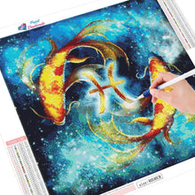 Load image into Gallery viewer, Pisces Zodiac Sign Diamond Painting Kit