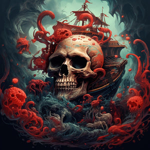 Pirate Skull Paint by Diamonds