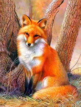 Load image into Gallery viewer, Red Fox Animal - 5D Diamond Painting