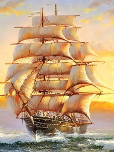 Sailboat - 5D Diamond Painting Art Kit