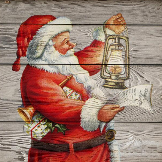 Santa Claus with Lantern lights - Paints by Diamonds