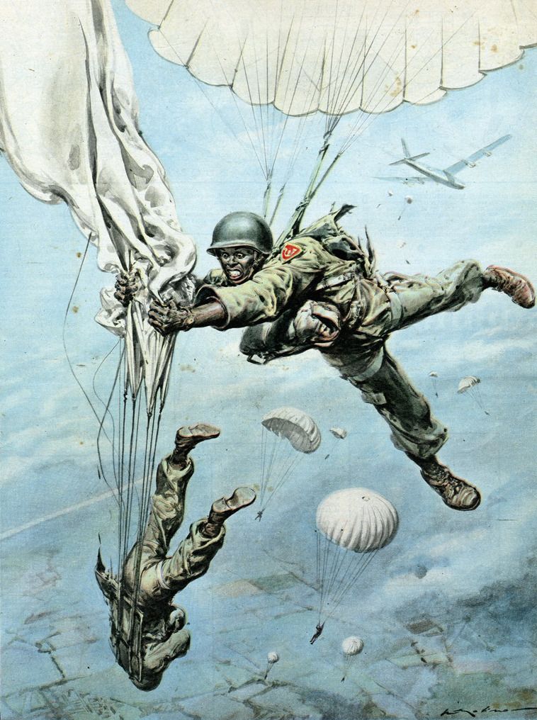 Soldiers Diving From The Sky