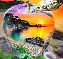Load image into Gallery viewer, Sunset Scene in Apple - Diamond Paint