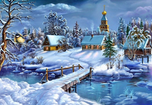 Load image into Gallery viewer, Winter Snowfall - Diamond Art Paint