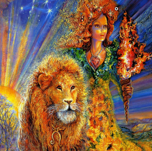 Woman With Lion - 5D Diamond Art Painting