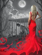 Load image into Gallery viewer, Woman moon prison - 5D Diamond painting