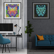 Load image into Gallery viewer, Glow in the dark Butterfly Diamond Painting