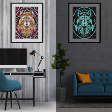 Load image into Gallery viewer,  Glow in the dark Luminous Wolf Special Diamond Painting