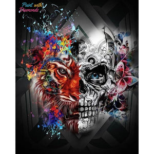 Skull & Tiger Diamond Art Kit best diamond painting