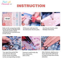 Load image into Gallery viewer, Skull &amp; Tiger Diamond Art Kit - Diamond Painting