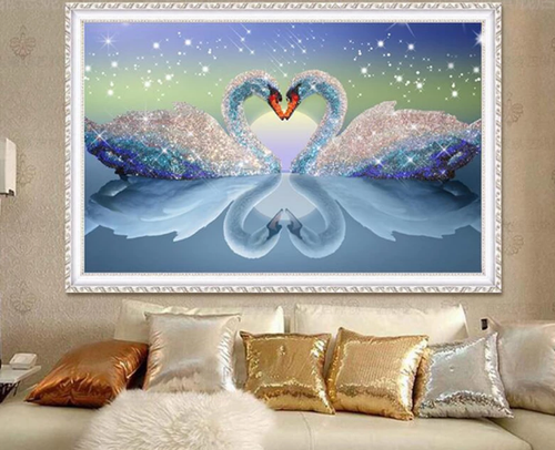 love Swan - Paint by Diamond