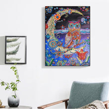 Load image into Gallery viewer, Owl on Moon  - Diamond Special Painting