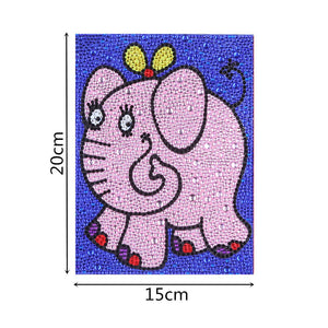 Animated Pink Elephant - Special Diamond Painting