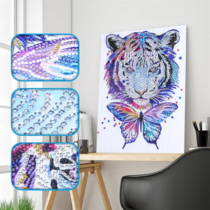 Butterfly & Tiger - Special Diamond Painting