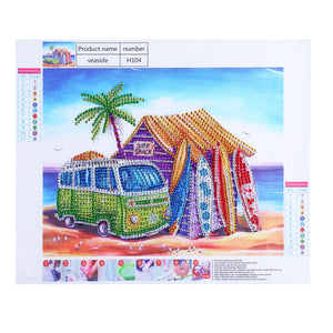 Cabin at Beach - Special Diamond Painting