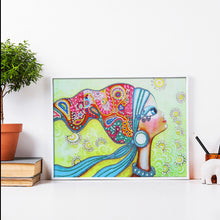 Load image into Gallery viewer, Girl with Beautiful Hat - Special Diamond Painting