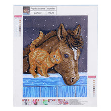 Load image into Gallery viewer, Cat Friend with Horse - Special Diamond Painting