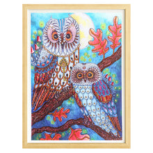 Load image into Gallery viewer, White Lovely Owls - Special Diamond Painting
