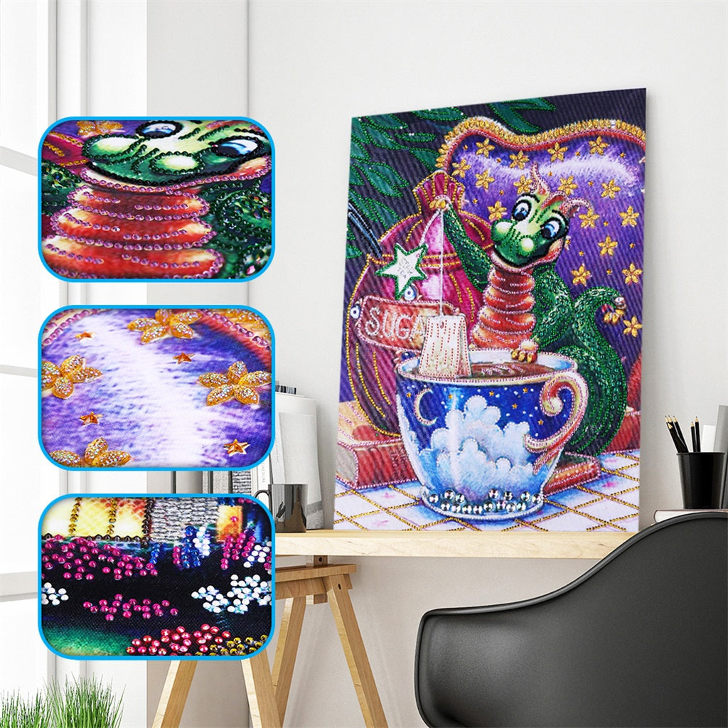 A Dragons Tea - Special Diamond Painting