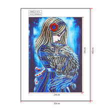 Load image into Gallery viewer, Girl and Hairy Cat - Special Diamond Painting