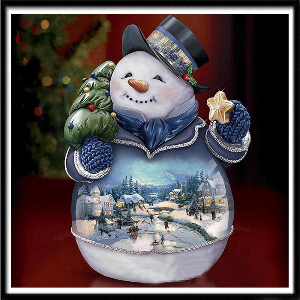 Snowman Magical Globe - Special Diamond Painting