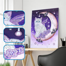 Load image into Gallery viewer, Cat at Moon - Special Diamond Painting
