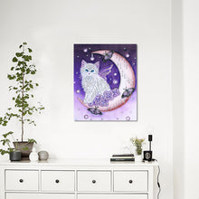 Load image into Gallery viewer, Cat at Moon - Special Diamond Painting