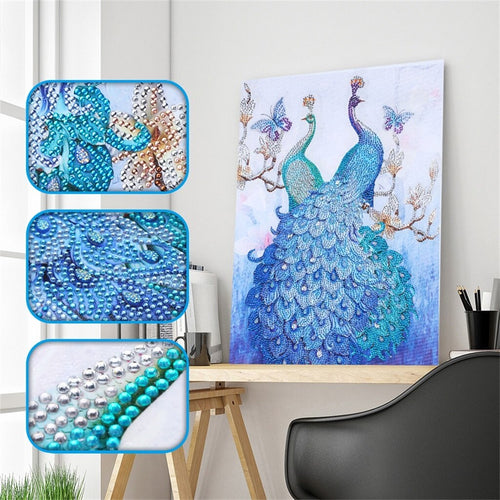 Beautiful Peacock Pair - Special Diamond Painting