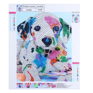 Cute Colorful Puppy Diamond Painting