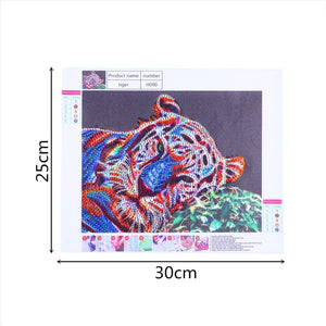 Colorful Sleeping Tiger - Special Diamond Painting