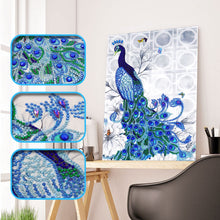 Load image into Gallery viewer, A Blue Peacock - Special Diamond Painting