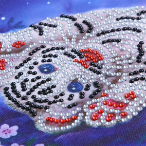 Cute Little White Tiger - Special Diamond Painting