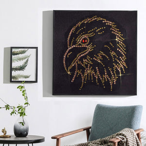Gold Eagle Head - Special Diamond Painting