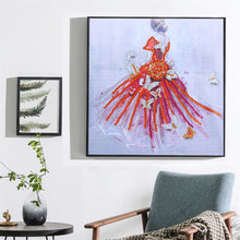 Load image into Gallery viewer, Girl in Red Dress - Special Diamond Painting