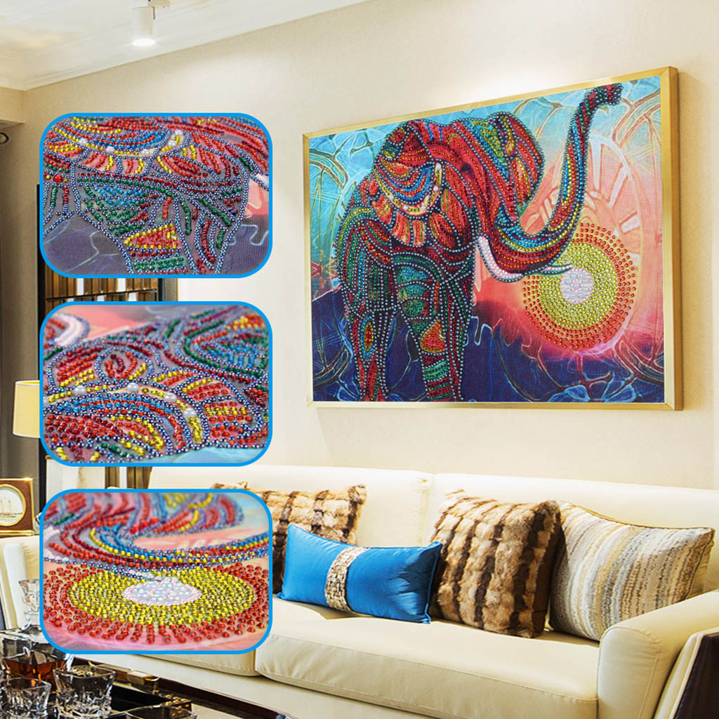 An Elephants Rage - Special Diamond Painting