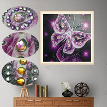 Load image into Gallery viewer, Glowing Butterfly Portrait - Special Shaped Diamond Painting