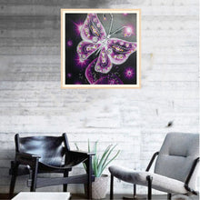 Load image into Gallery viewer, Glowing Butterfly Portrait - Special Shaped Diamond Painting