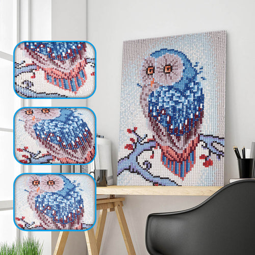 Owl Stand on Tree - Special Diamond Painting