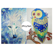 Load image into Gallery viewer, Wolf Owl Animals - Special Diamond Painting