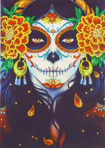 Halloween Women and Flowers - Special Diamond Painting