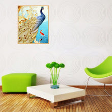 Load image into Gallery viewer, Golden Feather Peacock - Special Diamond Painting