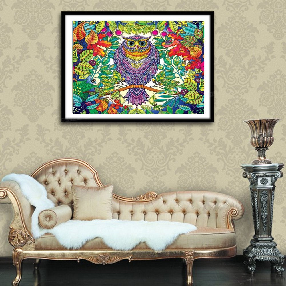 Owl In The Jungle - Special Diamond Painting