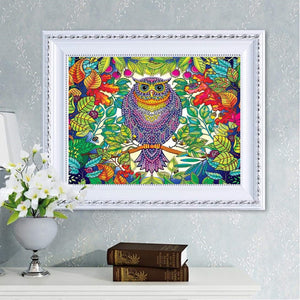 Owl In The Jungle - Special Diamond Painting