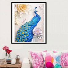 Load image into Gallery viewer, Peacock with Flowers - Special Diamond Painting